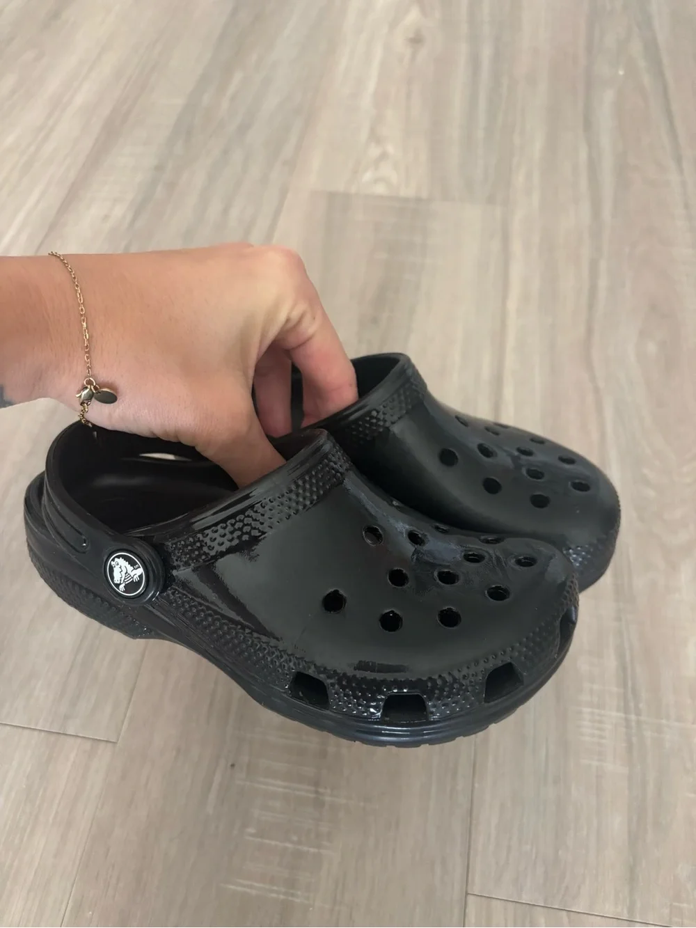 Crocs Kids Black Slip-On Clog Shoes 12c